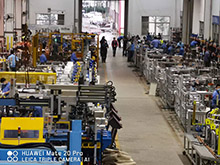 Full automatic one drag two plane mask production line